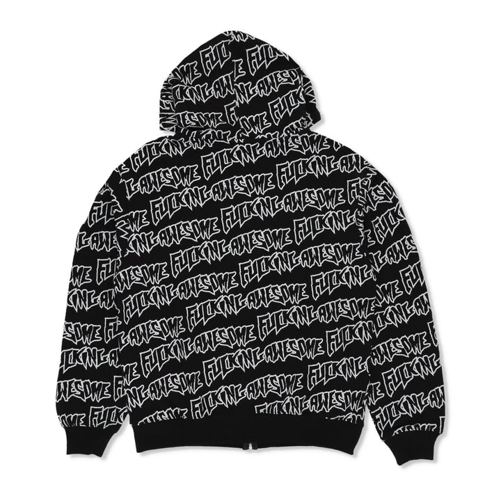 AOP Stamp Zipped Hoodie